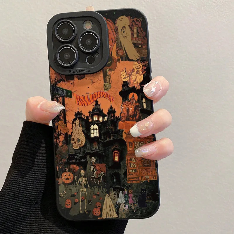 Halloween Graphic Phone Case – Silicone Back Cover for iPhone
